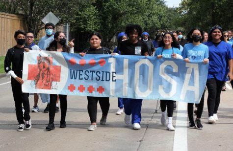 Westsides HOSA members participate in the annual Homecoming Parade. October 15, 2021